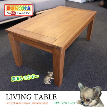 幅90cm・天然木アカシア材をオイル塗装で仕上げたセンターテーブル